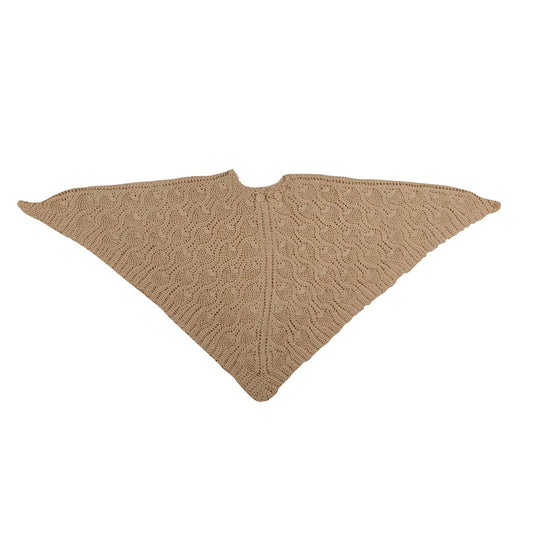 Handmade Stylish Cream Color Ladies Poncho | Crochet Lace | XL