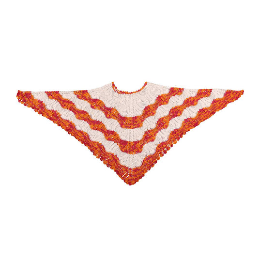 Handmade Stylish Mixed Color Ladies Poncho | Crochet Lace | XXL