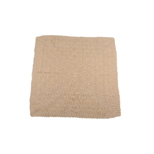 Square Shaped Handmade Cream Color Cotton Dining Table Mat | Crochet Lace | 34×34 Inch