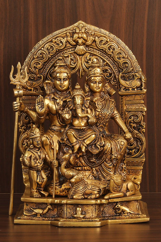 Brass Shiva Family Idol