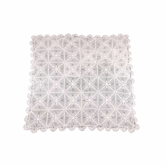 Handmade Cotton Crochet Table Cover | Crochet Lace | 58×58 Inches