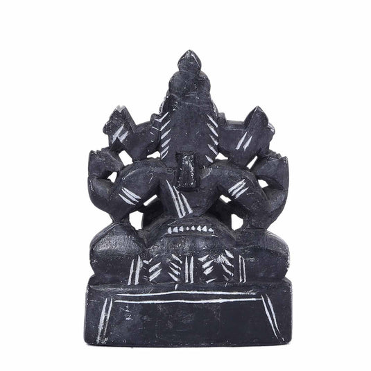 Sculpture Of Lord Ganesh – Sitting Posture | Stone Carving | 5.7 X 2.5 X 6.3Inch